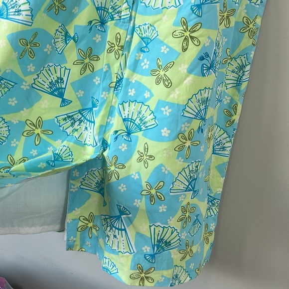 Lilly Pulitzer Peek A Boo Waist Spaghetti Strap Dress Blue Green Lace Sz 0 - Picture 6 of 10